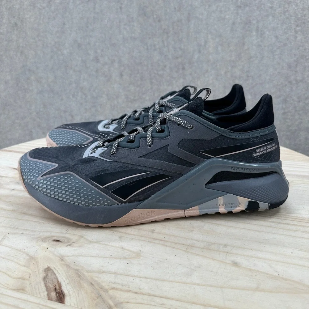 Reebok Nano X2 Adventure Amusement Grey Black‎ Training Shoes Mens 11.5
